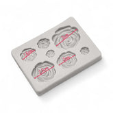 Molde Silicona Rosas Surtidas x 7